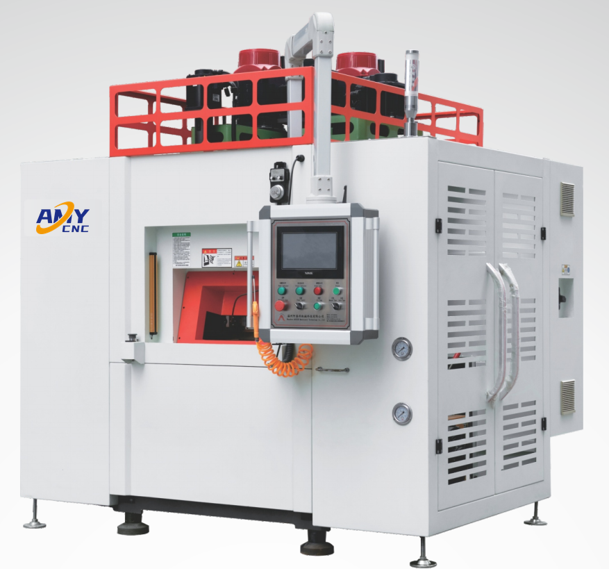 AMY CNC servo horizontal rotary table valve machine for brass valve body and tee fitting machining